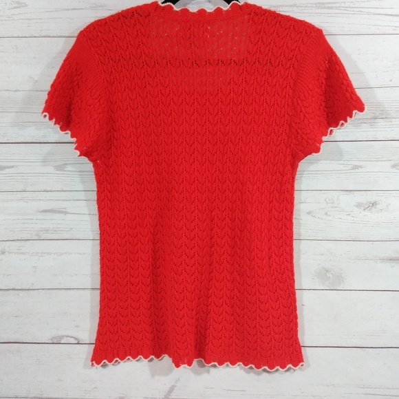 Vintage Billie Jo Red Sweater 80's - Picture 6 of 7
